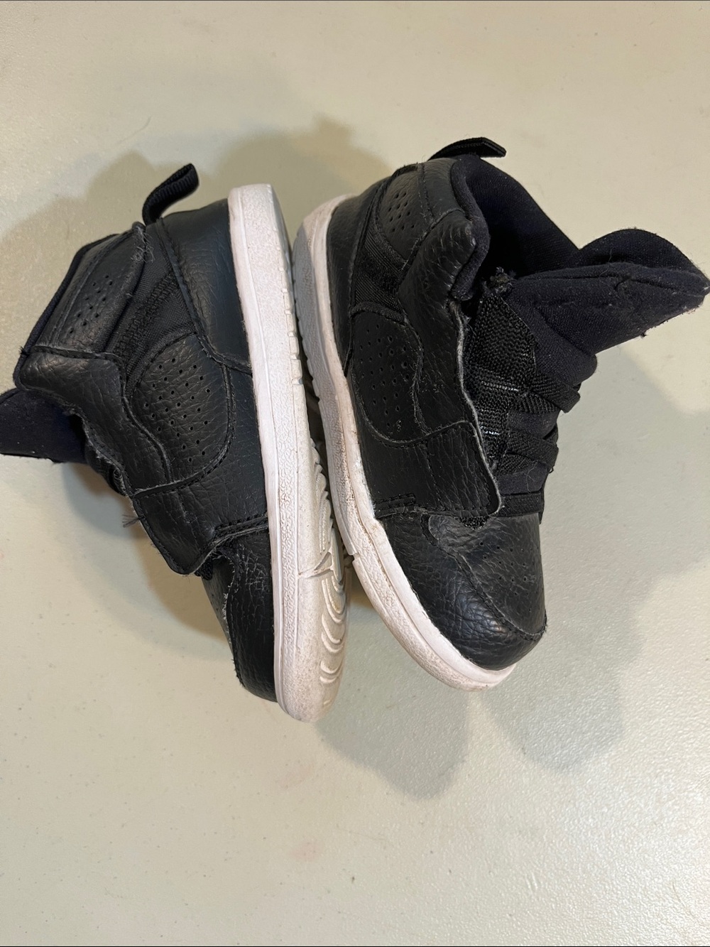 Jordan Kids Black and Red High-Top Sneakers - Picture 2 of 5